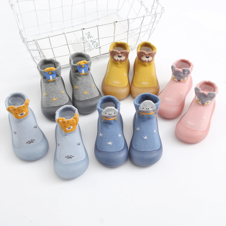 Baby Shoes Thin Cotton Anti-Slip First Shoes Baby Toddler Shoes Animal Lovely First Walker Kids Soft Rubber Sole Boots