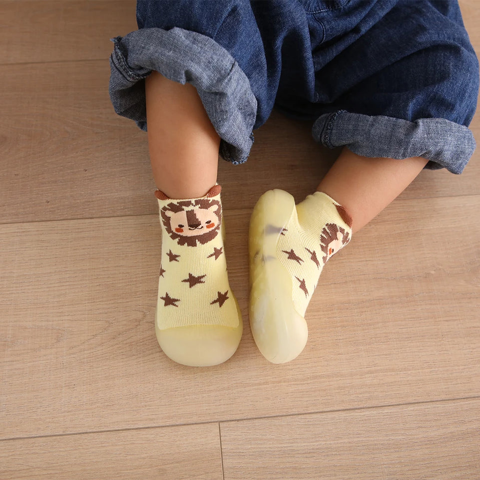Baby Shoes Cute Animal Cotton First Shoes Baby Toddler Shoes First Walker Kids Soft Rubber Sole Shoe Anti-Slip Booties